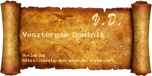 Vesztergom Dominik névjegykártya