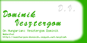 dominik vesztergom business card